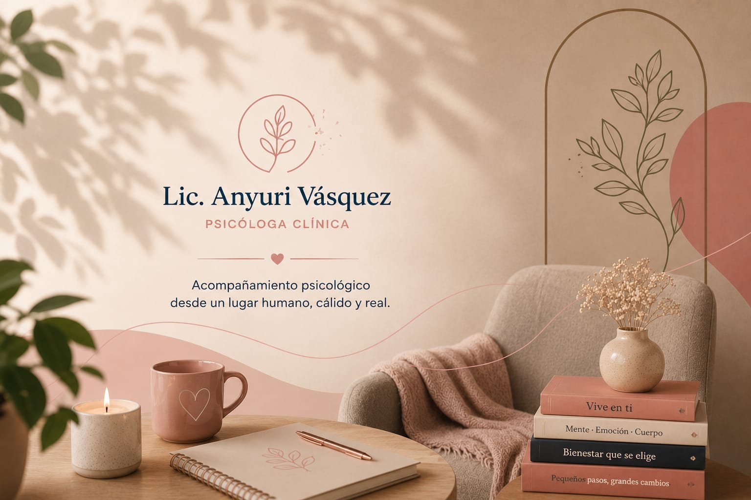 Lic. Anyuri Vásquez en su consultorio